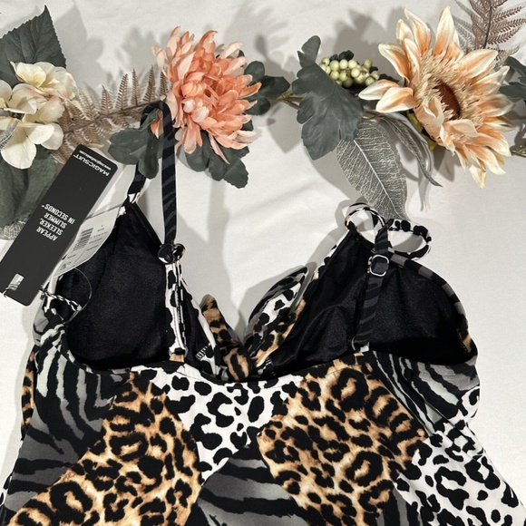 NWT $110 Magicsuit [ 8 US ] Roar‎ Alison Tankini Swim Top Mix Animal Print - Picture 11 of 13
